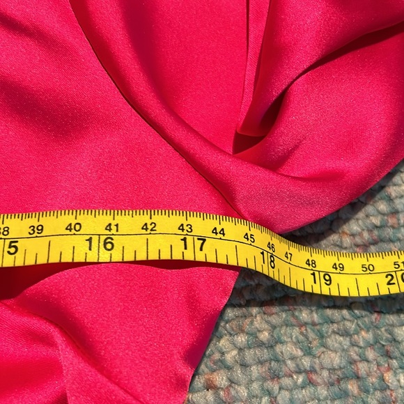 NWT Cynthia Rowley New York Long sleeve dark pink “satin like” small Blouse - Picture 7 of 13